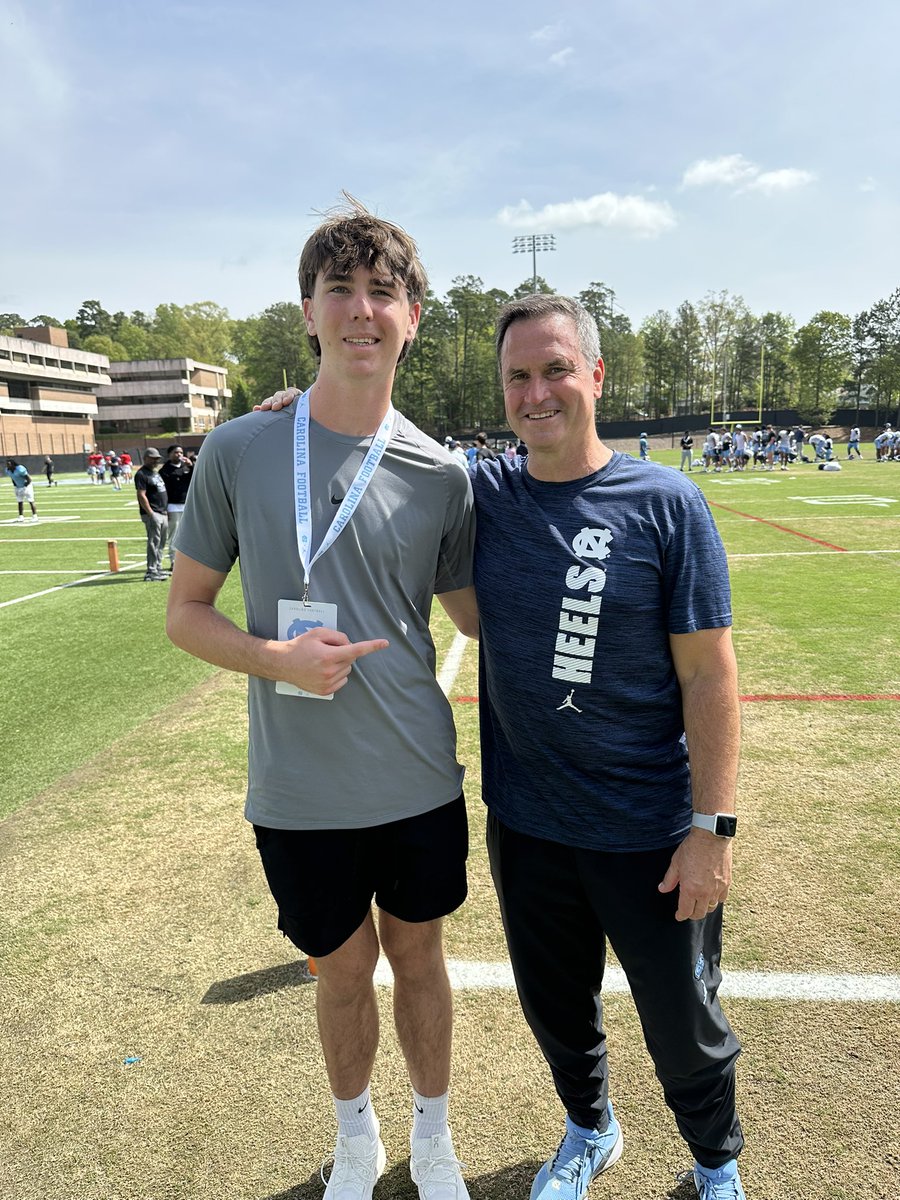 kason_mullis's tweet image. Thanks @CoachPriefer for having me out at spring practice. I had a great time! @UNCFootball @Belichick_B @JonesHSFootball @EnnsZoneKicking