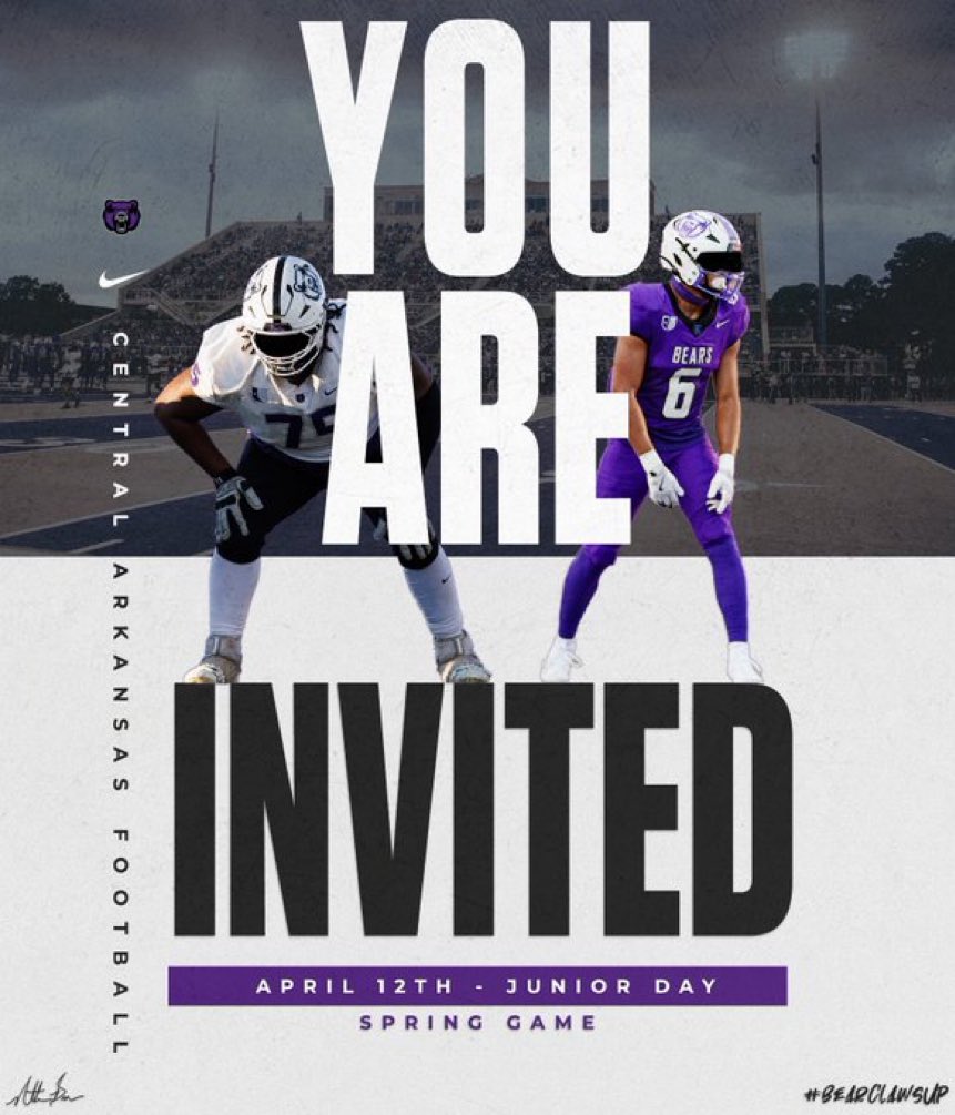 Kaleb Stancil (@kaleb_stancil) on Twitter photo <a href="/CoachKre/">Kre Trammell</a> I appreciate the invite for the spring game this Saturday!
<a href="/C_Williams_ETK/">Chad Williams</a> <a href="/FootballApache/">Pottsville Apache Football</a> <a href="/PrepRedzoneAR/">Prep Redzone Arkansas</a> <a href="/CoachGBoykin/">Gunnar Boykin - UCA</a> <a href="/CoachKre/">Kre Trammell</a> I appreciate the invite for the spring game this Saturday!
<a href="/C_Williams_ETK/">Chad Williams</a> <a href="/FootballApache/">Pottsville Apache Football</a> <a href="/PrepRedzoneAR/">Prep Redzone Arkansas</a> <a href="/CoachGBoykin/">Gunnar Boykin - UCA</a>