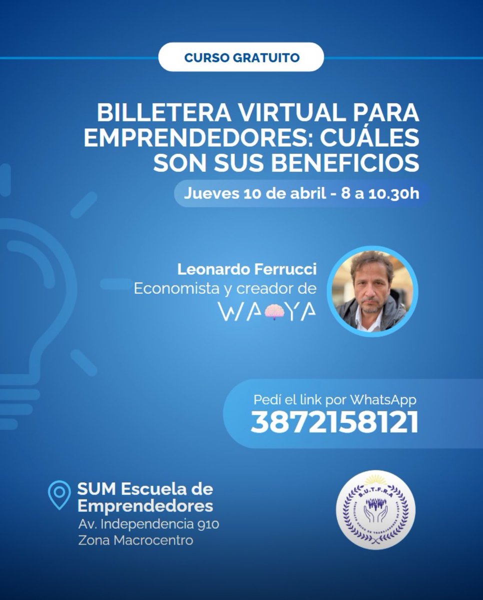 BerbegliaTuron's tweet photo. Cuáles son los beneficios de la billetera diseñada para los emprendedores y la elegida por @puesterosra. Jueves en SALTA CAPITAL 🙃 https://t.co/qR96JgidW9