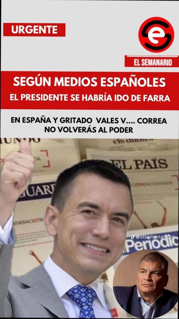 osmar_RES's tweet photo. Cada minuto que pasa sin que Noboa explique qué pasó en Madrid, nos hunde más en el desconcierto. ¿Qué más tiene que esconder? #NoboaPillado #NoboaVergüenzaInternacional https://t.co/mTA6zik6Ci