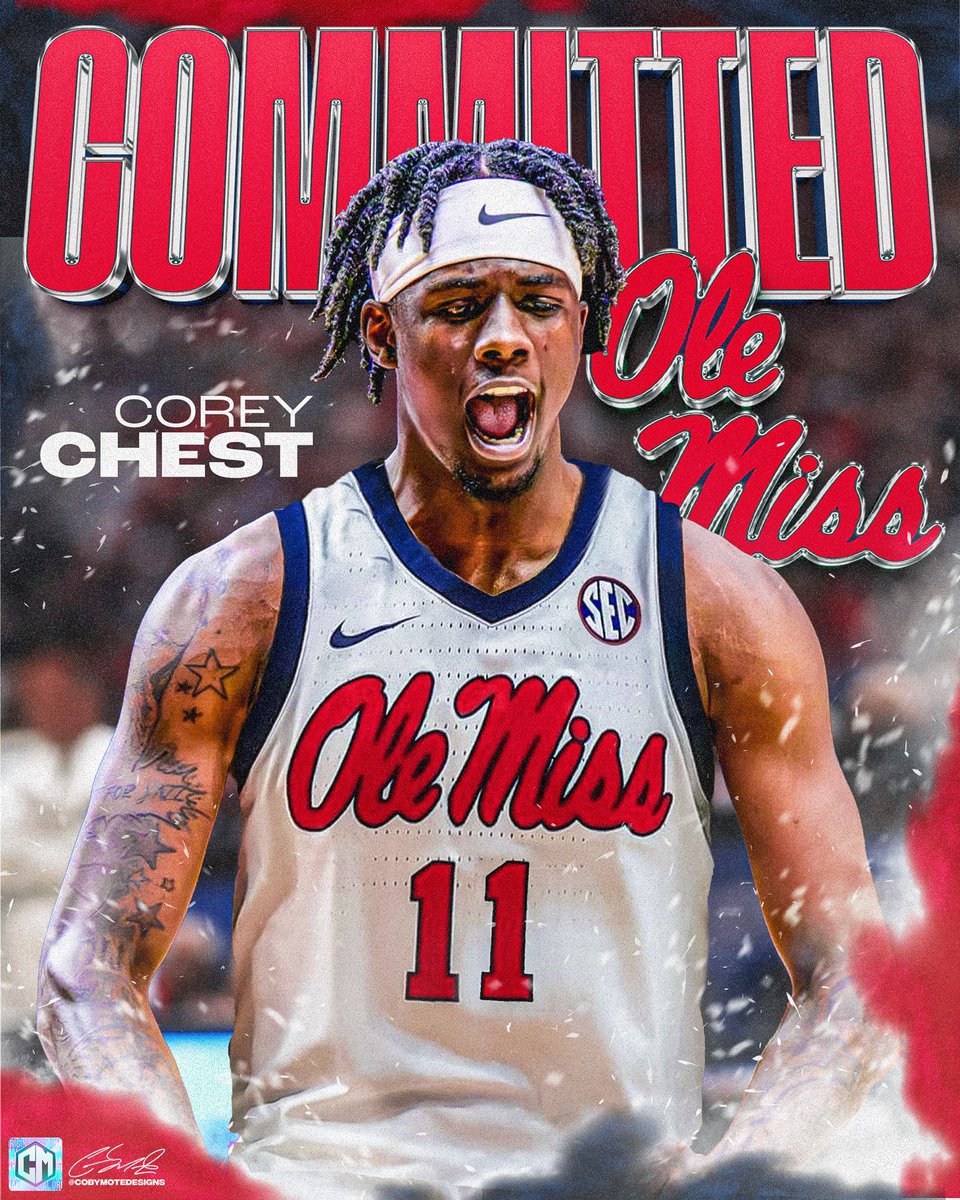 NEWS: Corey Chest will transfer to Ole Miss, he tells <a href="/TheAthleticCBB/">The Athletic CBB</a> 

He averaged 6.1 points and 6.6 rebounds per game as a freshman at LSU last season