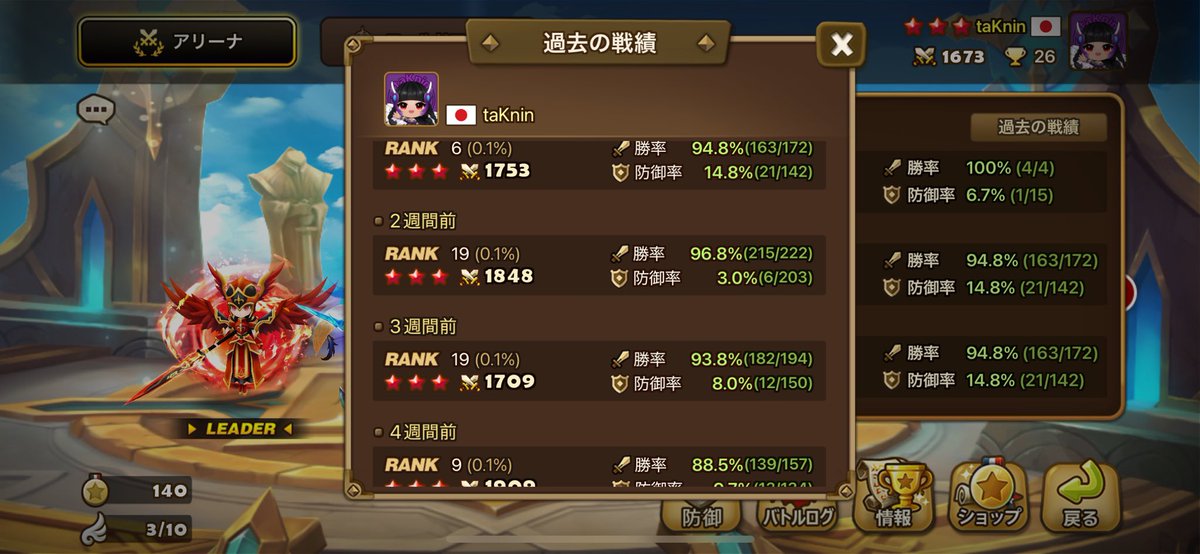 ここ最近は赤3取り続けてるけど…マンネリ化してきたのでアプデはよ！(_ ･A･)_ﾊﾞﾝｯ
