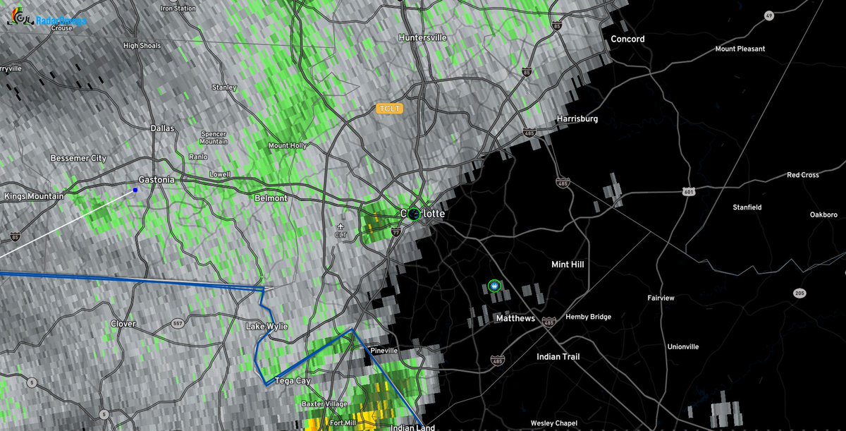 ProAlertWeather's tweet image. Doppler Radar Update
7:30 PM EDT (April 6, 2025)

Showers are currently moving into Uptown #Charlotte at this time. Nothing severe, but stay with Pro-Alert Weather for the latest.

#NCWX #SCWX #CLTWX #ProAlertWeather #JDHuffmanPAW