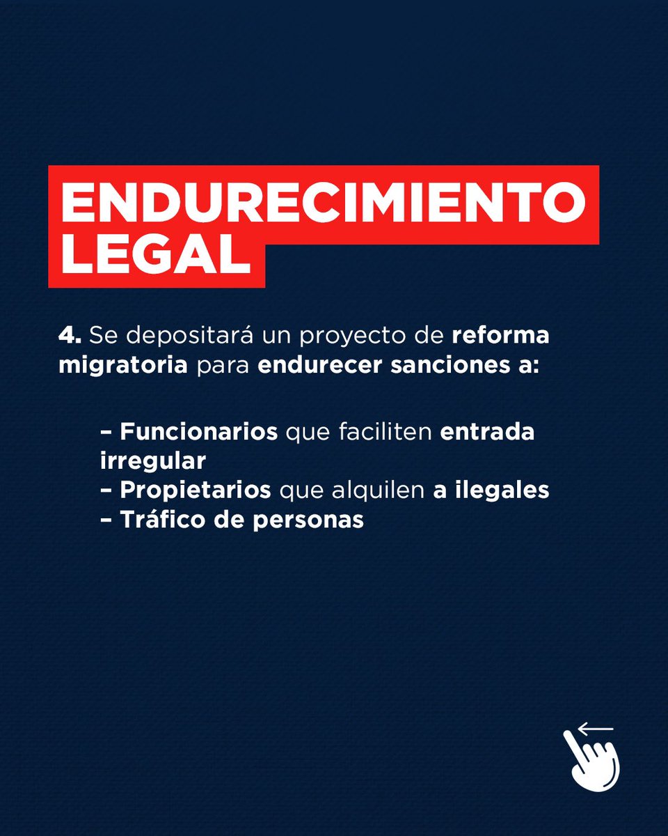 15 MEDIDAS PARA ORDENAR LA MIGRACIÓN
Hoy anunciamos acciones firmes y necesarias para proteger la soberanía, garantizar el respeto a nuestras leyes y mantener el orden en nuestro territorio.
#FirmePorRD 🇩🇴