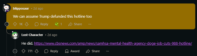 Top post and one of the top comments on r/Stocks right now.

Genuinely, fuck every person who voted for Donald Trump.