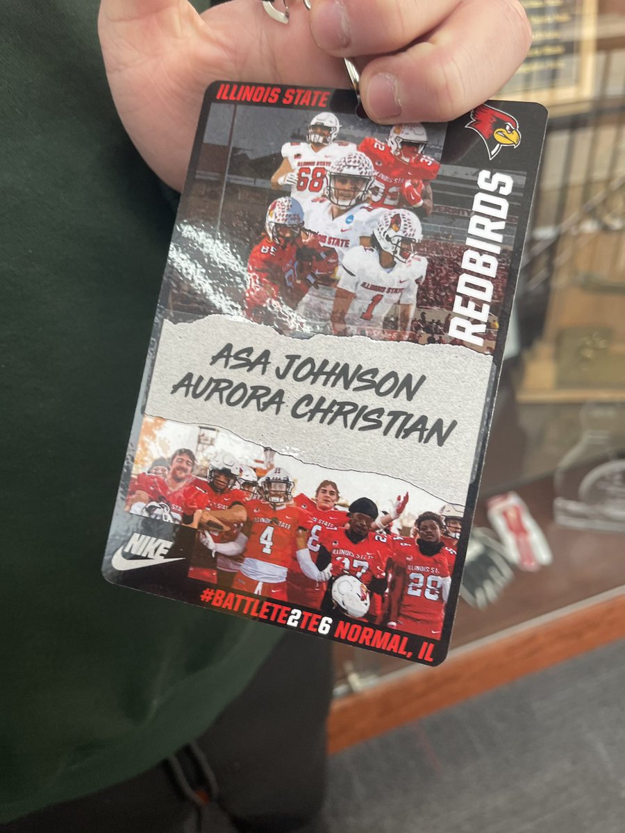 Asa Johnson (@asa_johnson33) on Twitter photo I was impressed with <a href="/RedbirdFB/">Illinois State Football</a> work ethic yesterday. Can’t wait to see it pay off this fall. Thank you <a href="/CoachK_Stew/">Kye Stewart</a> and all the Illinois State coaching staff for a great visit. <a href="/Coach_Spack/">Brock Spack</a> <a href="/TonyPetersen17/">Tony Petersen</a> <a href="/FootballAurora/">Aurora Christian Football</a> <a href="/EDGYTIM/">Timothy “EDGYTIM” OHalloran</a> <a href="/CoachHo/">Mike Hohensee</a> <a href="/PrepRedzoneIL/">Prep Redzone Illinois</a> I was impressed with <a href="/RedbirdFB/">Illinois State Football</a> work ethic yesterday. Can’t wait to see it pay off this fall. Thank you <a href="/CoachK_Stew/">Kye Stewart</a> and all the Illinois State coaching staff for a great visit. <a href="/Coach_Spack/">Brock Spack</a> <a href="/TonyPetersen17/">Tony Petersen</a> <a href="/FootballAurora/">Aurora Christian Football</a> <a href="/EDGYTIM/">Timothy “EDGYTIM” OHalloran</a> <a href="/CoachHo/">Mike Hohensee</a> <a href="/PrepRedzoneIL/">Prep Redzone Illinois</a>
