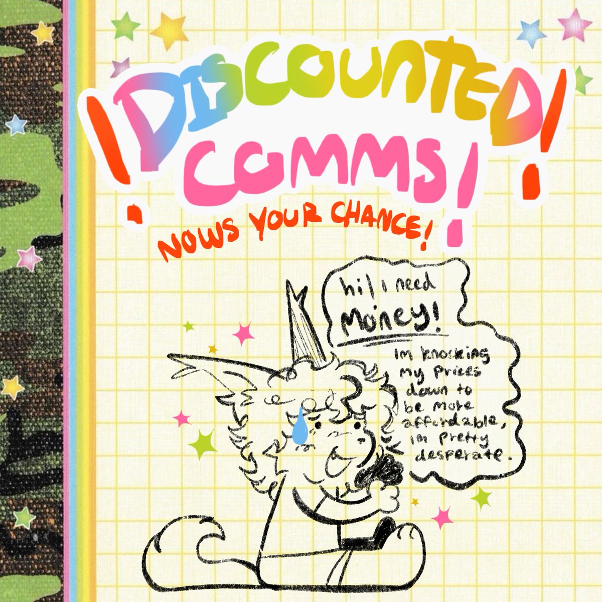 asteroidshitty's tweet image. ⭐️🌈hello hi my c0mms are stiilllll open i just DISCOUNTED them because i wasnt getting any traction and everyones broke rn. please pls rt even if you arent interested it helps my reach. bless u ⭐️🌈