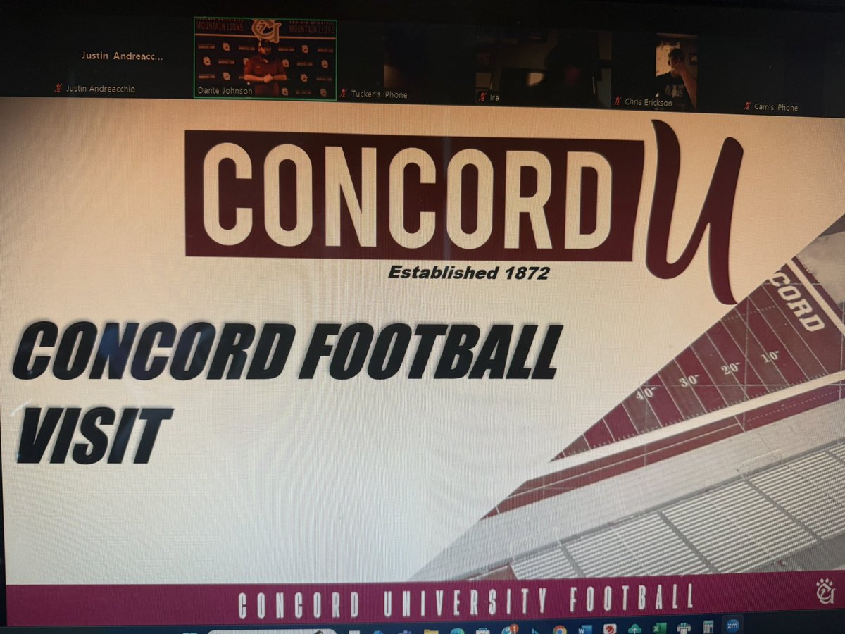 Thank you so much <a href="/CUCoachEdwards/">Cody Edwards</a> and <a href="/CoachDCJohnson/">Dante Johnson</a> for the official virtual visit <a href="/ConcordFootball/">Concord University Football</a>. I had a very good experience today!