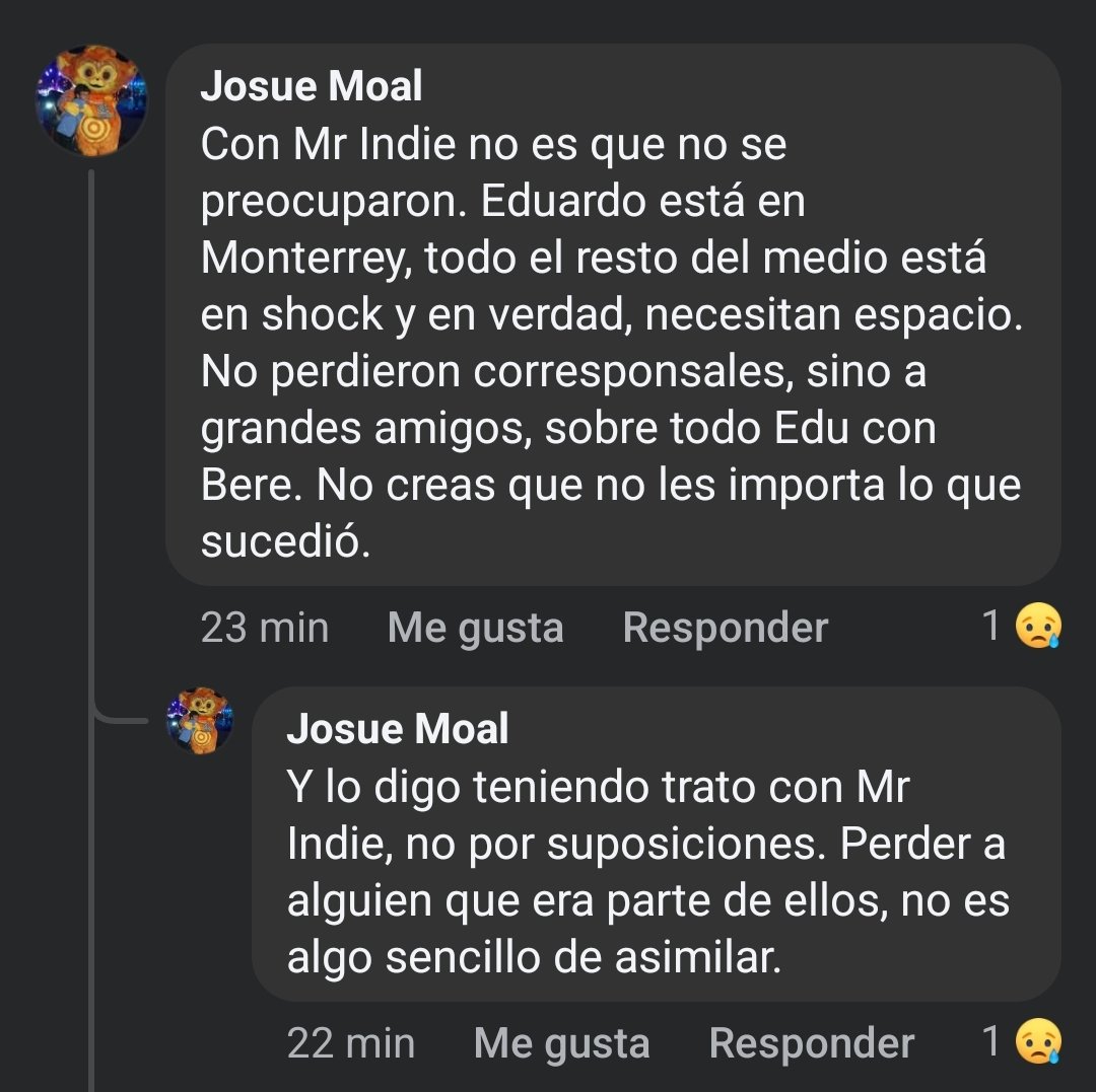 Espero que el tal Eduardo de Mr. Indie ya venga en un vuelo de regreso de Monterrey

#AXECeremonia