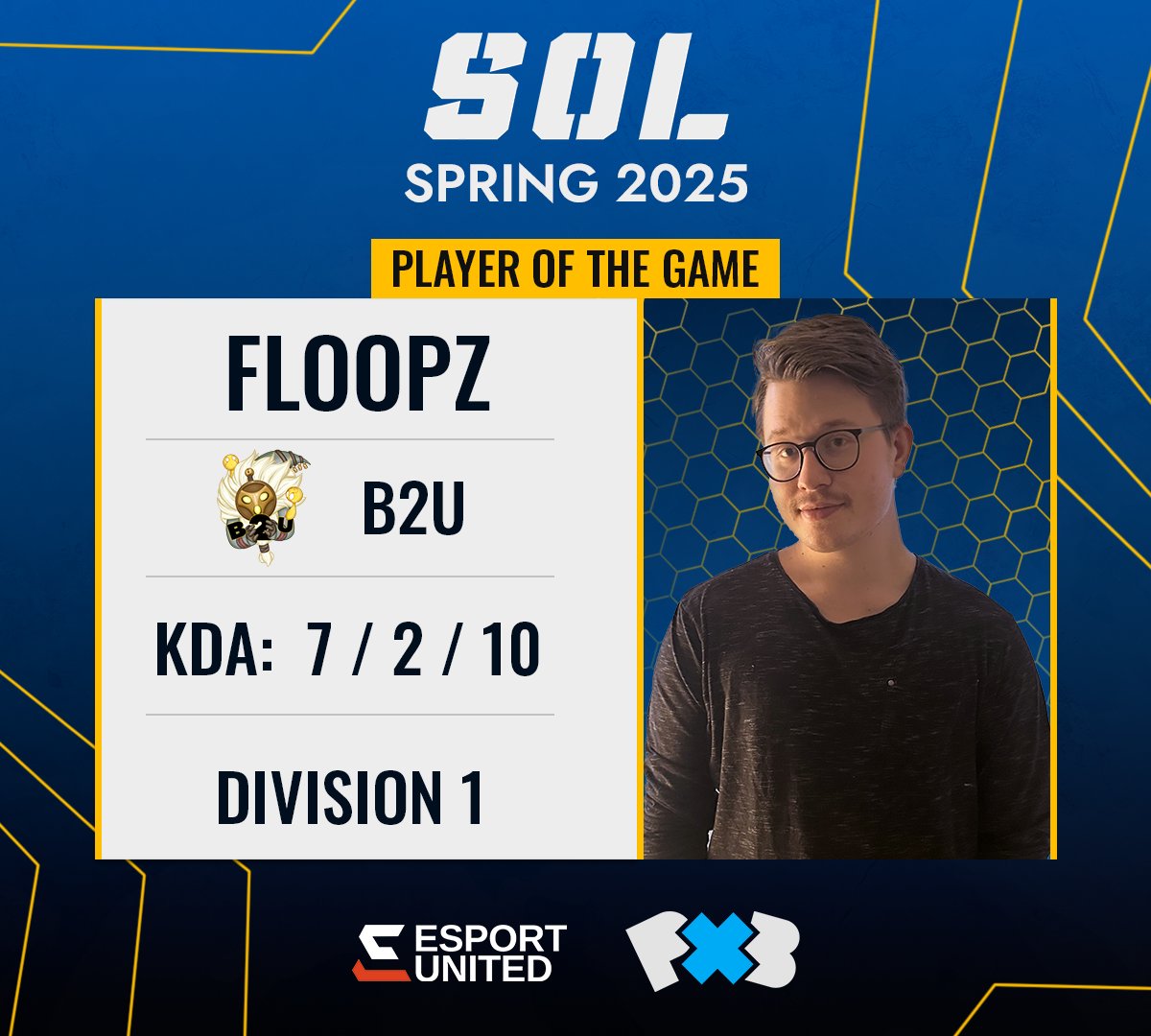 ✅ Game win: <a href="/Bardicted2U/">B2U</a> 
🌟 Player of the Game:
🏅 <a href="/Floopzxd/">Floopz</a> 
 
⚔ | Division 1 | 21:30
<a href="/Bardicted2U/">B2U</a> 🆚 <a href="/_BulldogEsports/">Bulldog Esports</a> Academy
 
📺 Twitch.tv/svenskaonlinel…
