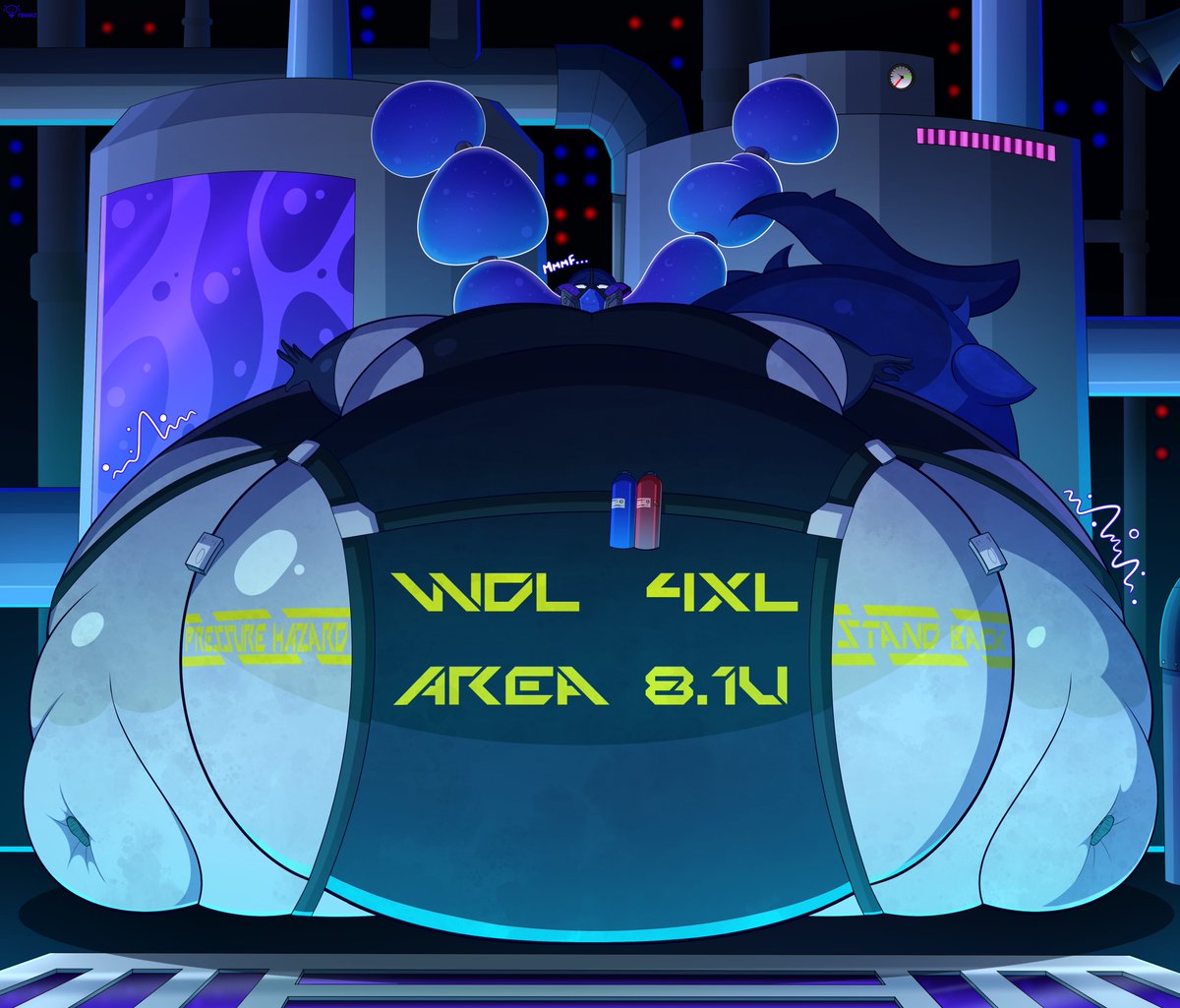 For <a href="/Barely_a_Barrel/">A Barrel</a> 

After being as big as him who wouldn't need siphoning at this stage? Axel's lucky he's got the latest in juice suit tech to get the job done.