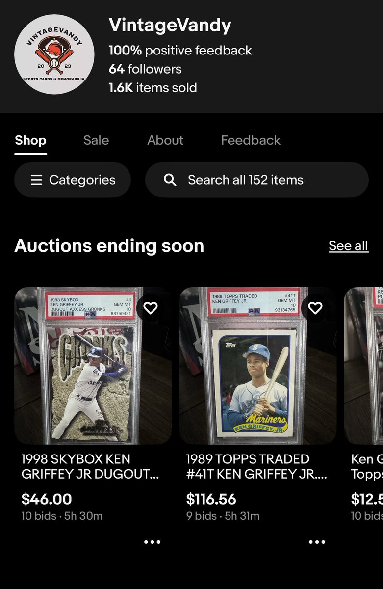 Who wants a steal of a deal? Come take a look at my auctions ending tonight. Lots of great cards with low watchers!

ebay.com/str/vintagevan…