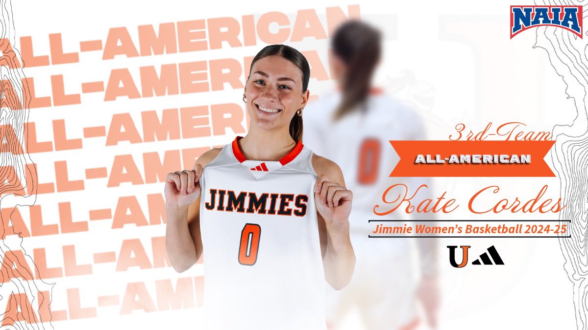 🚨ALL-AMERICAN🚨

Kate Cordes:
PPG - 19.6
RPG - 4.8
APG - 3.3

CONGRATS, KATE!!! #GoJimmies🧡🤍