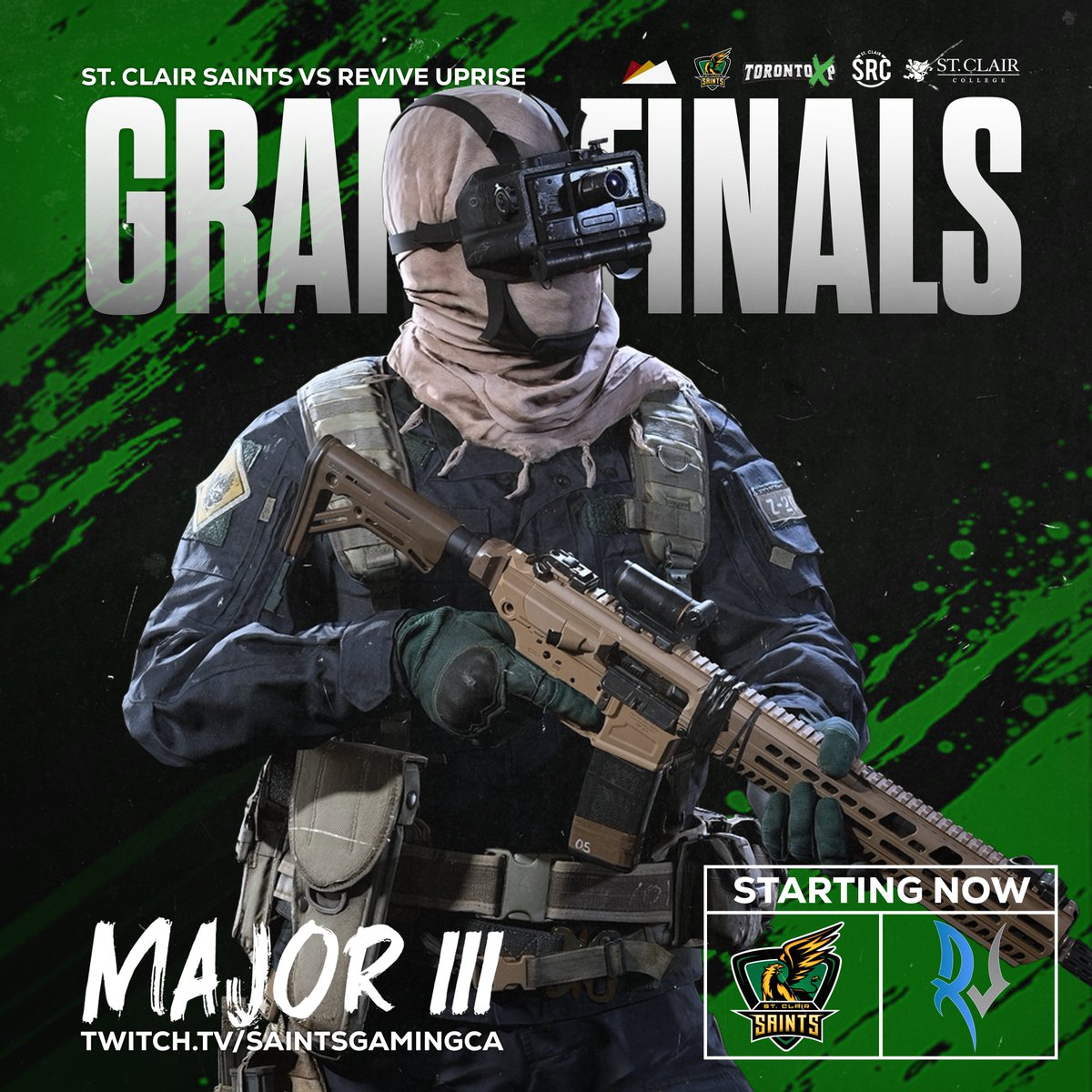 St. Clair Saints (@saintsgamingca) on Twitter photo IT'S TIME TO CROWN OUR CHAMPION👑
Grand Finals starting now⬇️
#SaintsCOD 🆚 <a href="/ReviveUprise/">Revive Uprise</a>
📺twitch.tv/saintsgamingca
<a href="/TorontoXP/">TorontoXP</a> | <a href="/TPCircuit/">The Premier Circuit</a> IT'S TIME TO CROWN OUR CHAMPION👑
Grand Finals starting now⬇️
#SaintsCOD 🆚 <a href="/ReviveUprise/">Revive Uprise</a>
📺twitch.tv/saintsgamingca
<a href="/TorontoXP/">TorontoXP</a> | <a href="/TPCircuit/">The Premier Circuit</a>