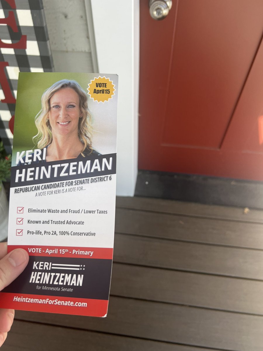 Bobby Benson (@bobebenson) on Twitter photo Beautiful day to be out door knocking for my good friend <a href="/KeriHeintzeman/">Keri Heintzeman</a>! There has been great response for her at the doors and she’s going strong as we head to the April 15th Special Primary in Senate District 6! Beautiful day to be out door knocking for my good friend <a href="/KeriHeintzeman/">Keri Heintzeman</a>! There has been great response for her at the doors and she’s going strong as we head to the April 15th Special Primary in Senate District 6!