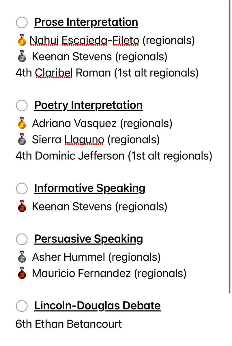 Congratulations, Knights‼️ 🫵YOU🫵 all did it‼️ Up against so much amazing talent &amp; competition in the circuit of Speech &amp; Debate, U-KNIGHTED, these Knights managed to come out on top💪 KNIGHTS… YOU COOKED‼️ DISTRICT OF CHAMPIONS‼️🔥 🔥🔥 #HanksDebate #UIL #DistrictChamps #YISD