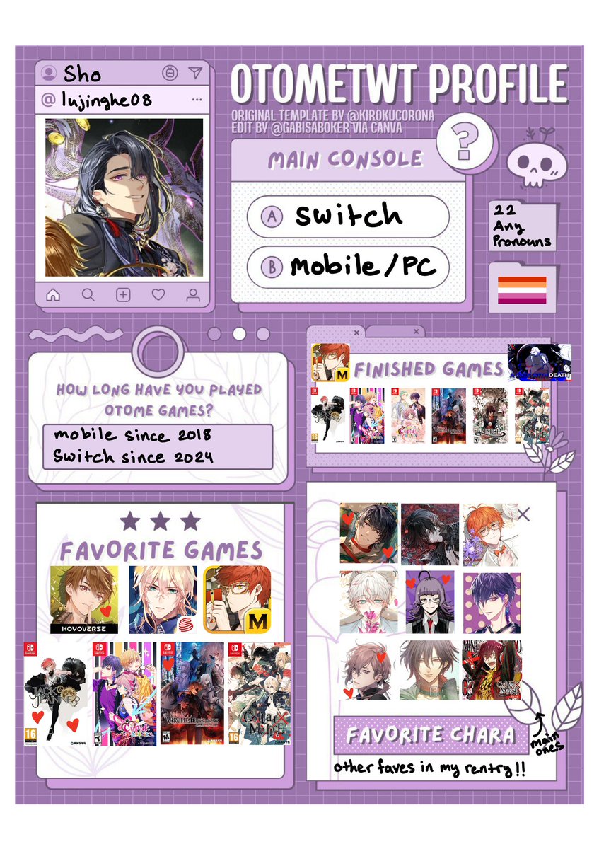 lujinghe02's tweet image. helloooo i think i played enough games to post my otome intro 😋 praying twitter doesnt ruin the quality…

#otometwt #otometwtintro