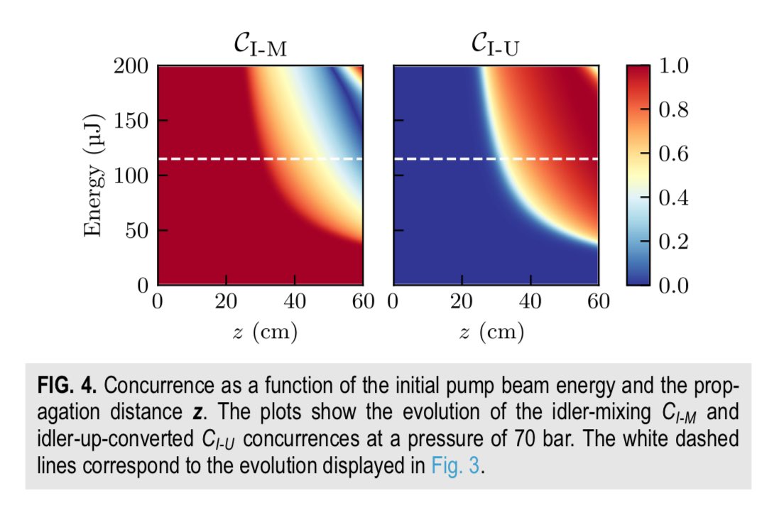 We propose the first quantum model of light-matter interaction in gas-filled hollow-core fibers. We show that in the semi-classical limit the model recovers the traditional equations, while enabling the prediction of entanglement dynamics during the Raman transduction process.