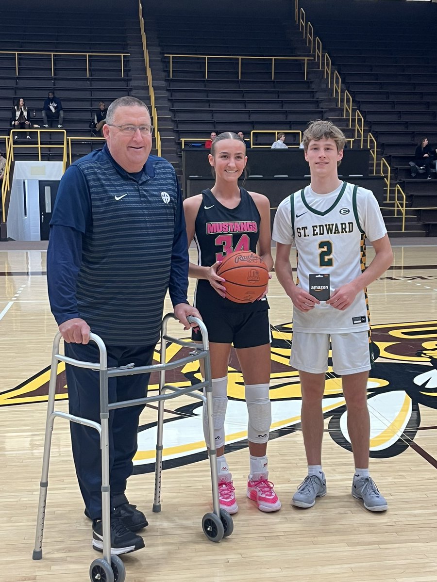Sydney Bass from Strongsville and Drew Yurcich from St. Edward are your 3 point contest winners!