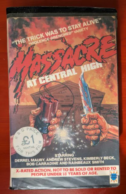 Tuftenstein (@tuftenstein) on Twitter photo First time watch for me of MASSACRE AT CENTRAL HIGH, a fab exploitation flick from 1976. Featuring Andrew Stevens, young Bobby Carradine, Kimberly Beck (from F13th The Final Chapter) & the lovely Rainbeaux Smith. The extras-laden <a href="/synapsefilms/">synapsefilms</a> Blu-ray is just gorgeous!! ๐ฌ๐๐ First time watch for me of MASSACRE AT CENTRAL HIGH, a fab exploitation flick from 1976. Featuring Andrew Stevens, young Bobby Carradine, Kimberly Beck (from F13th The Final Chapter) & the lovely Rainbeaux Smith. The extras-laden <a href="/synapsefilms/">synapsefilms</a> Blu-ray is just gorgeous!! ๐ฌ๐๐