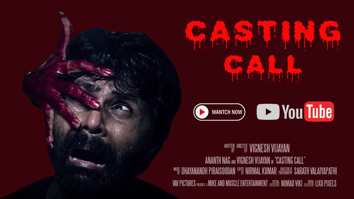 VIGNESH VIJAYAN (@mikeandmuscle) on Twitter photo youtu.be/EaHFpYzIBKA
"CASTING CALL" - A Horror Thriller Short Film. Written and directed by Vignesh Vijayan <a href="/MikeAndMuscle/">VIGNESH VIJAYAN</a> <a href="/AnanthNag24/">Ananth Nag ™</a> <a href="/onlydayapirai/">Dhayanandh Piraisoodan</a> <a href="/sarath_dop/">Sarath Valaiyapathi</a> <a href="/nirmal98kumar/">Nirmalkumar.v</a>  #horror #thriller #shortfilm #castingcall #vigneshvijayan youtu.be/EaHFpYzIBKA
"CASTING CALL" - A Horror Thriller Short Film. Written and directed by Vignesh Vijayan <a href="/MikeAndMuscle/">VIGNESH VIJAYAN</a> <a href="/AnanthNag24/">Ananth Nag ™</a> <a href="/onlydayapirai/">Dhayanandh Piraisoodan</a> <a href="/sarath_dop/">Sarath Valaiyapathi</a> <a href="/nirmal98kumar/">Nirmalkumar.v</a>  #horror #thriller #shortfilm #castingcall #vigneshvijayan