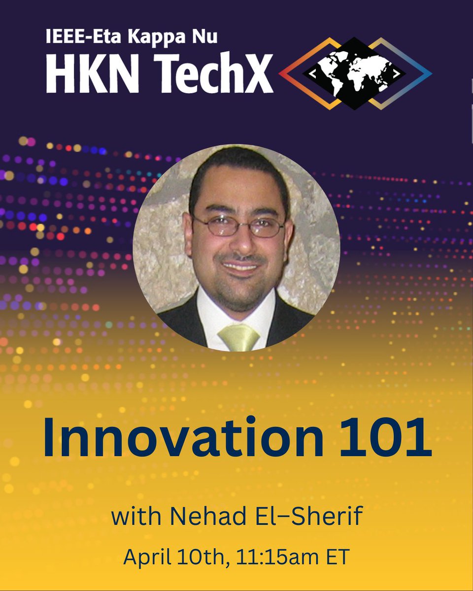 Join us at TechX and get equipped with essential background information on innovation and its significant importance in our lives! Register today! techx.hkn.events/registration/ #HKNTechX