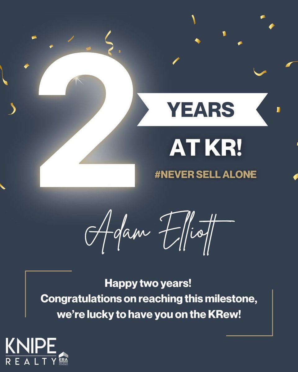 KR_Tweets's tweet photo. Happy two years Adam!! We're lucky to have you on the KRew!

#WorkAnniversary #KnipeRealty #KnipeLife #RealEstate #OregonRealEstate #ERAPowered https://t.co/sOG3cPl4St