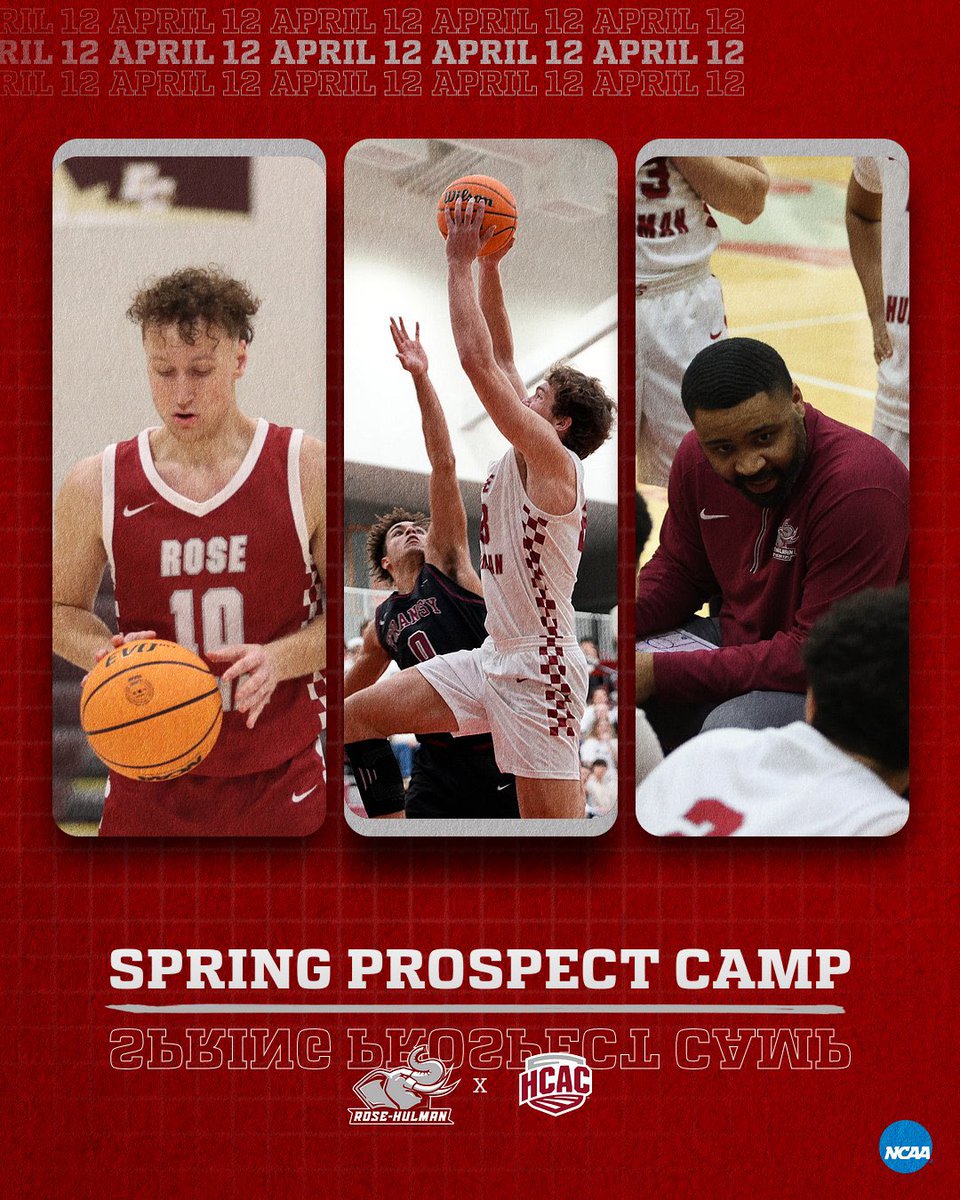 We’re just 6 days away!
Join us this Saturday, April 12th for the Rose-Hulman Men’s Basketball Spring Prospect Camp!
Elite training + a look at the nation’s #1 engineering school.
Open to 2025–2028 grads. Spots are limited!
Register now: commerce.cashnet.com/rosehulmanem