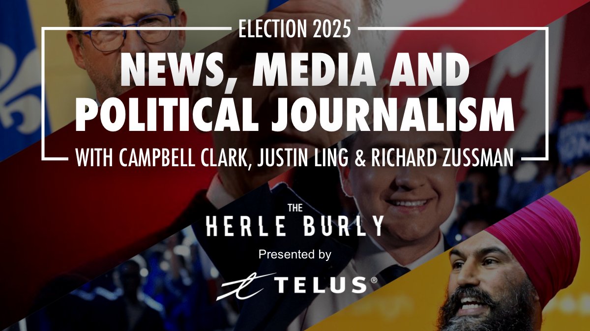 The Herle Burly (@theherleburly) on Twitter photo 🗣️🎙️ #TheHerleBurly
Alright you courageous, you resilient Herle Burly-ites! Today we've got a fantastic journo and media panel today, in the context of Election 45 in Canada ... so far, framed as the “Trump, Tariffs and Trade” election.
<a href="/camrclark/">Campbell Clark</a>, <a href="/Justin_Ling/">Justin Ling (Has Left)</a> and 🗣️🎙️ #TheHerleBurly
Alright you courageous, you resilient Herle Burly-ites! Today we've got a fantastic journo and media panel today, in the context of Election 45 in Canada ... so far, framed as the “Trump, Tariffs and Trade” election.
<a href="/camrclark/">Campbell Clark</a>, <a href="/Justin_Ling/">Justin Ling (Has Left)</a> and