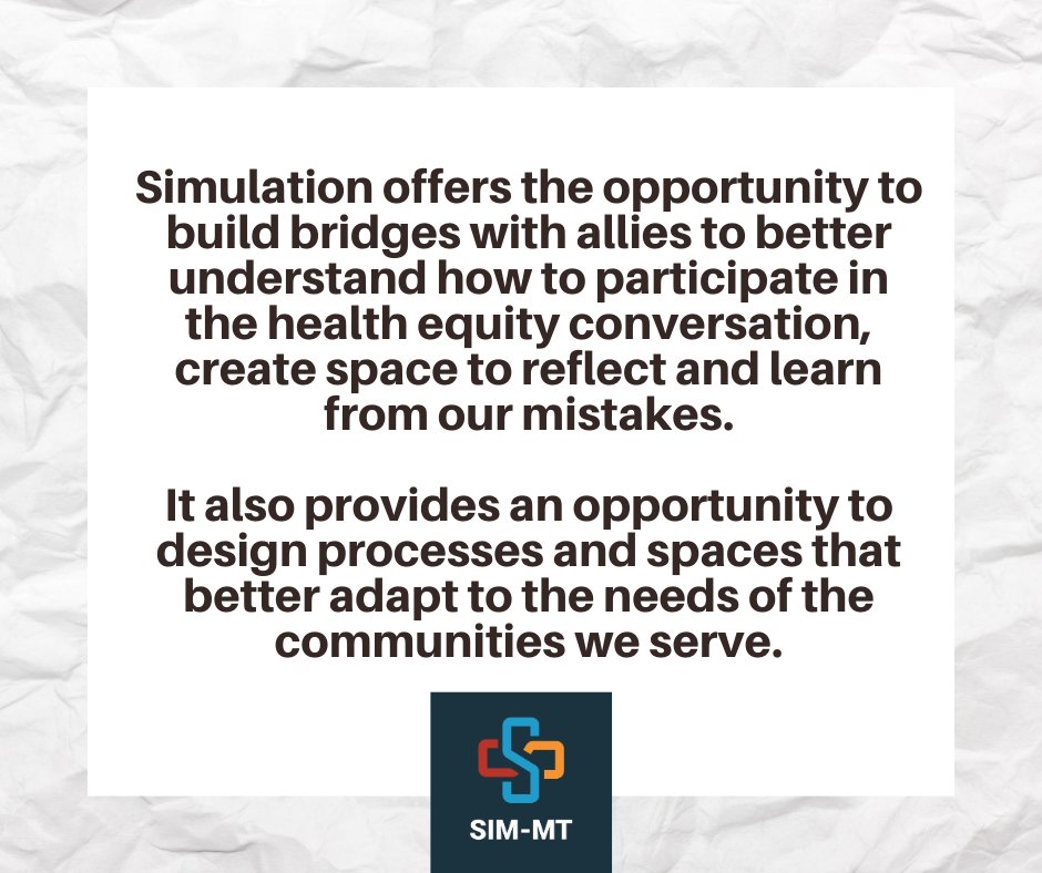 Simulation is more than training—it’s a bridge to health equity. 

By creating space to reflect, learn, and adapt, we ensure healthcare processes are inclusive, responsive, and designed to meet community needs. 💡

#HealthEquity #SimulationTraining #InclusiveHealthcare #SIMMT