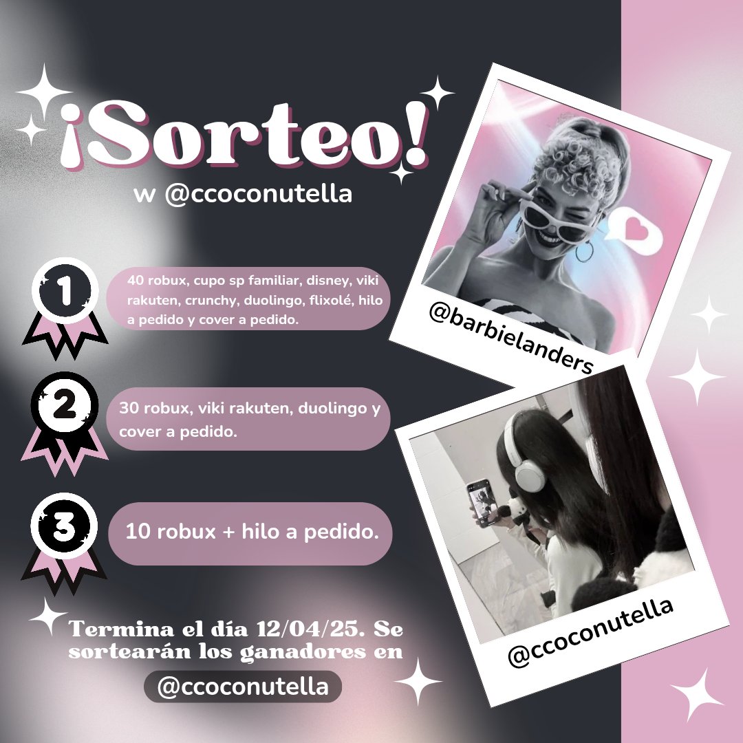 𓏲ּ ᥫ᭡  🥛  ‿✦   𝐒𝐎𝐑𝐓𝐄𝐎 𝐖. <a href="/ccoconutella/">୨ৎ HIAT</a>
 
                               • fav + rt.
                               • seguir a ambos cc.
                               • @ a 2 mutis