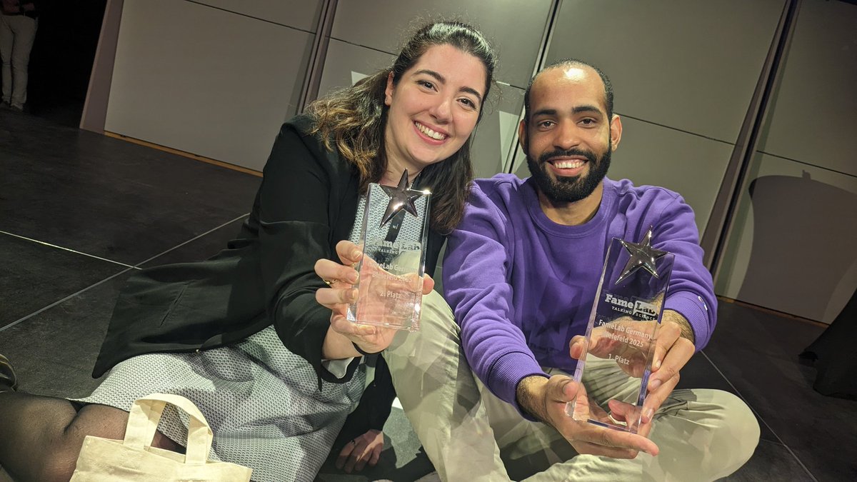 AnnamariaRegin3's tweet image. Winners 🏆 of the FameLab Bielefeld! See you at the National Competition! 
#FameLab #sciencecomm #3min #regionalcompetition