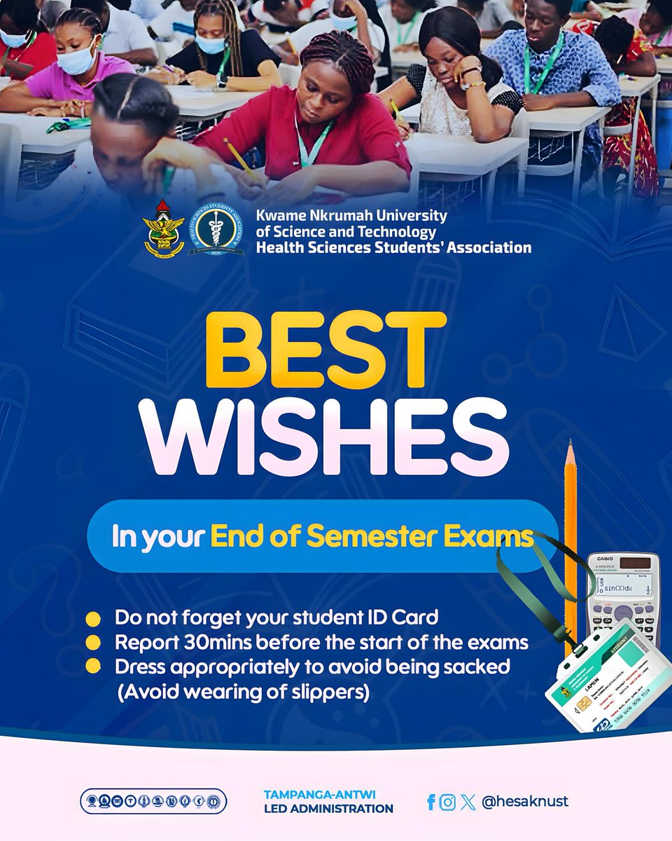 You've prepared well, now it's time to shine✨ 
Stay focused, calm, and confident👍
Trust in your abilities and knowledge✍️
Best Wishes HESA😁

Aim for the top