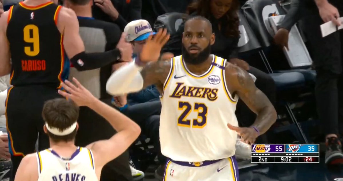 THE LAKERS ARE BEATING THE BEST TEAM IN THE LEAGUE BY 20…

ON THEIR HOME FLOOR.