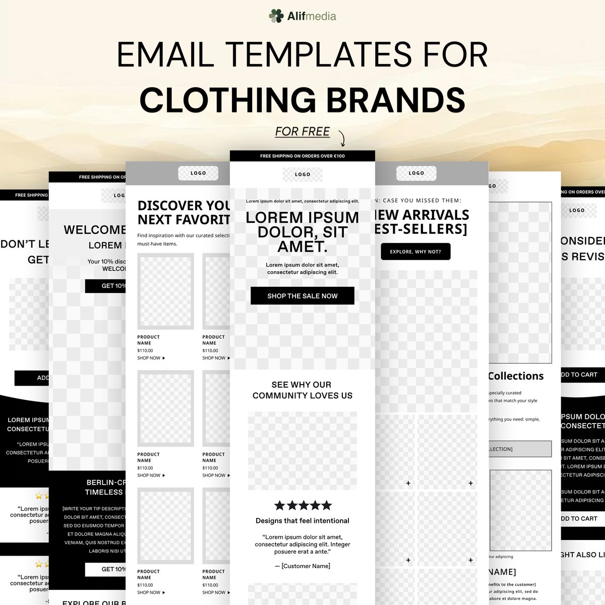 19 Free EDITABLE Email Templates for Clothing Brands🚨

Made for fashion, apparel &amp; streetwear brands. Plug. Play. Convert.

Want them?

1️⃣ Like
2️⃣ Repost
3️⃣ Comment “19”

(Follow so I can DM you the figma link)

Only up for 48 hours 👀