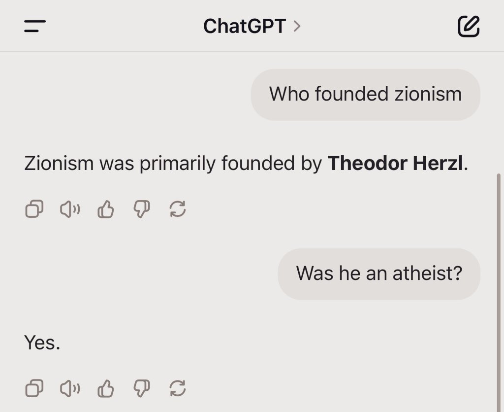 “zionism is the belief that Jews belong in a land God gave them”