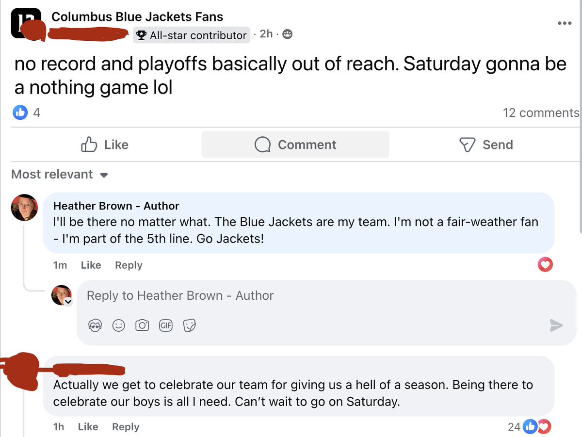 GrantsCrossing's tweet image. Saw someone giving up on FB. 

Safe to say we've had a hell of a run so far this season. And while there aren't too many games left in the regular season, we're not out!

The #CBJ is my team!

#WeArethe5thLine
#ColumbusIsOurTeam

Go Jackets!