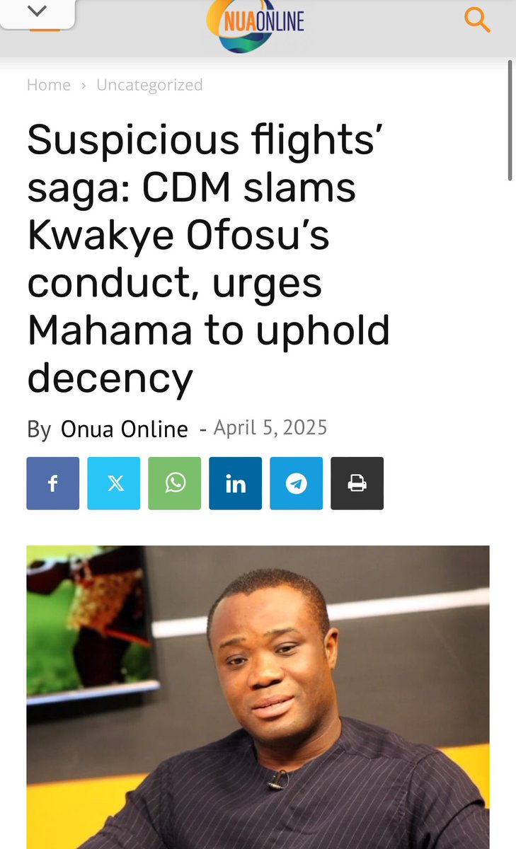Suspicious flights’ saga: CDM slams Kwakye Ofosu’s conduct, urges Mahama to uphold decency 

#MightyMinority