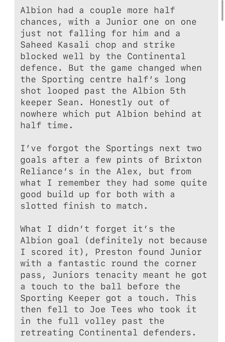 AlbionFC1962's tweet photo. @Spcontinental Match report:

Goal:
Joe Tees

Assist: 
Junior Osei-Tutu

MoTM - Joe Tees
HL - Sean Mcleery - ‘time’ https://t.co/fUjpE1LM3u