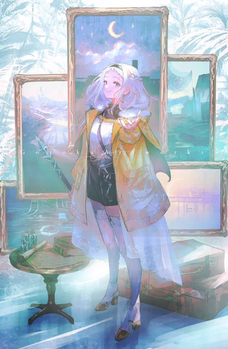 やはりこの絵の『絵を旅する魔女』ってコンセプトはいいよね これを拡張して色んな世界を渡る魔女たちを描きたいなと思ったのでそのうち何かそういう絵が出てきたらにやにやしてください 