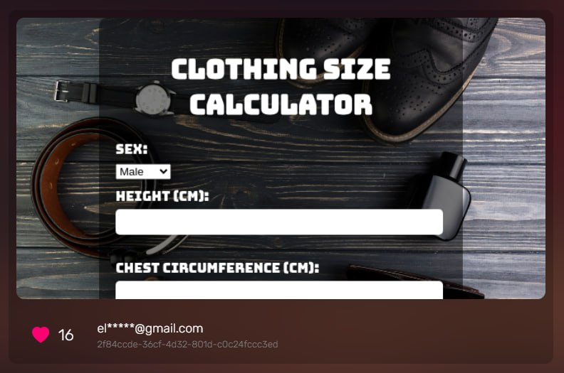 Congrats to el*****@gmail.com for creating an amazing Clothing Size Calculator on Kibb.ai!

Check it out on Kibb.ai/explore/0/high…
Awesome job!

Build anything—just $Kibb it! 
Kibb.ai