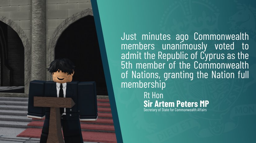 🇨🇾 Commonwealth members have voted unanimously to admit the Republic of Cyprus as the 5th member of the Organization.