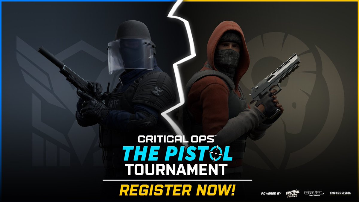 MOBILE E-SPORTS (@esports_mobile) on Twitter photo The Critical Ops Pistol Tournament is back, bringing high-stakes action with a 3v3 format and 16 fierce teams battling it out for glory!
Think you have what it takes? Assemble your squad, sharpen your aim, and step into the battlefield!
mobileesports.org/app/pistol-tou… The Critical Ops Pistol Tournament is back, bringing high-stakes action with a 3v3 format and 16 fierce teams battling it out for glory!
Think you have what it takes? Assemble your squad, sharpen your aim, and step into the battlefield!
mobileesports.org/app/pistol-tou…