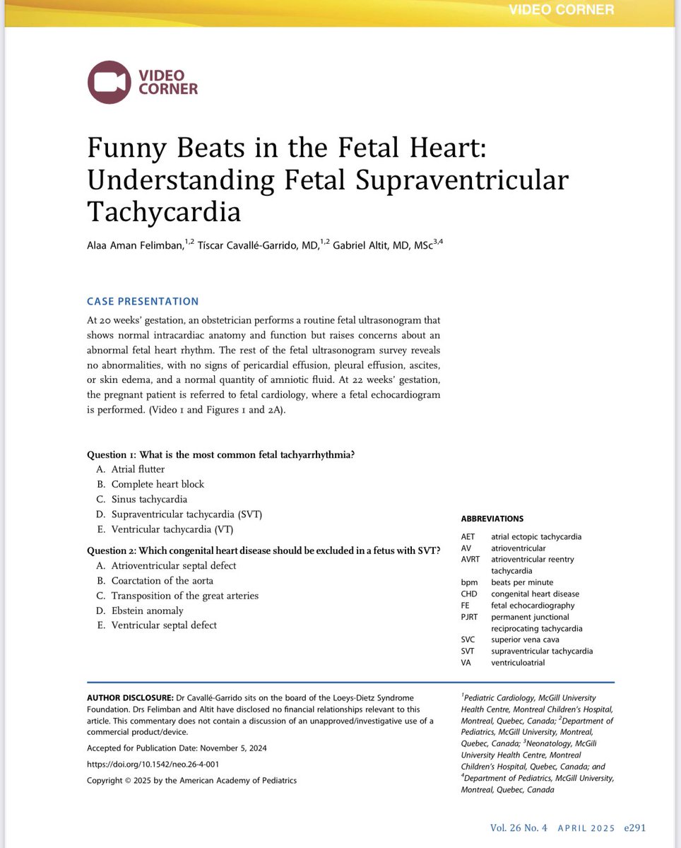 NeoCardioLab - Gabriel Altit (@cardioneo) on Twitter photo New publications in <a href="/AAPneonatal/">AAP Neonatal</a> NeoReviews
On fetal SVT <a href="/FetalHeartSoc/">Fetal Heart Society</a>
publications.aap.org/neoreviews/art… New publications in <a href="/AAPneonatal/">AAP Neonatal</a> NeoReviews
On fetal SVT <a href="/FetalHeartSoc/">Fetal Heart Society</a>
publications.aap.org/neoreviews/art…