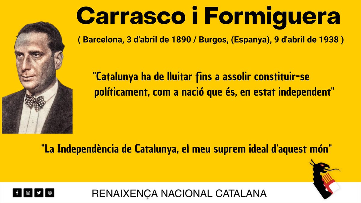 Carrasco i Formiguera (1890 / 9 d'abril de 1938)
