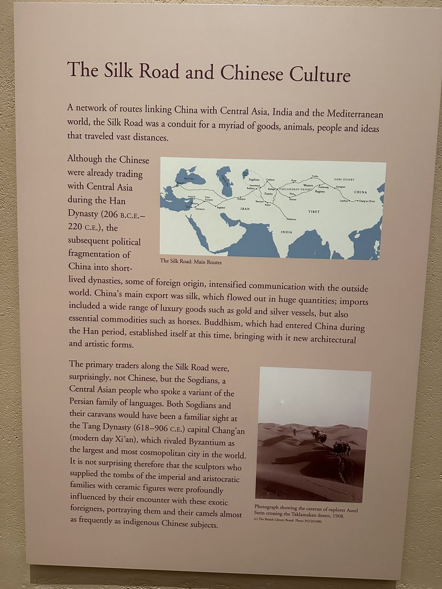 The Silk Road and Chinese Culture:

The primary traders along the Silk Road were, surprisingly, not Chinese, but the Sogdians (粟特人), a Central Asian people who spoke a variant of the Persian family of languages.

—Nelson-Atkinson Art Museum