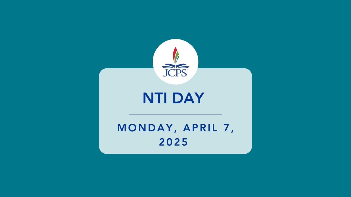 🚨NTI DAY| Due to flooding, road closures, and unsafe and inaccessible bus stops in parts of Louisville, JCPS will implement a Non-Traditional Instruction (NTI) Day on Monday, April 7, 2025. All athletic events and extracurricular activities are canceled.
