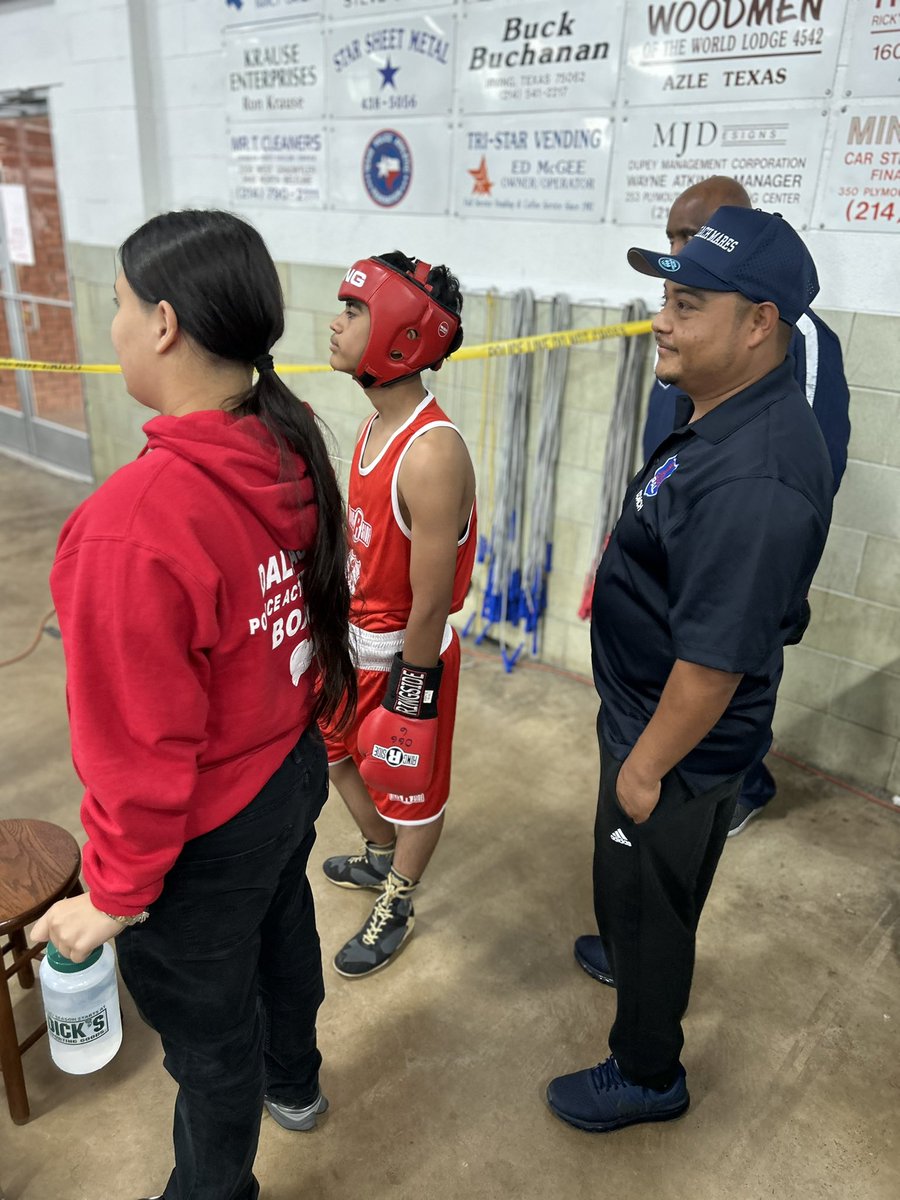 DallasPAL's tweet photo. Today, #PAL boxer Eddie gave it his all in the ring today at the Southwestern Junior Olympics Box Off.  He didn’t get the win, but we’re proud of his heart and hustle. A huge congrats to Diego with @IrvingPALtx on his victory! Back to the grind🥊🥊! #PALBoxing #YouthBoxing https://t.co/JNX7ejBrOb