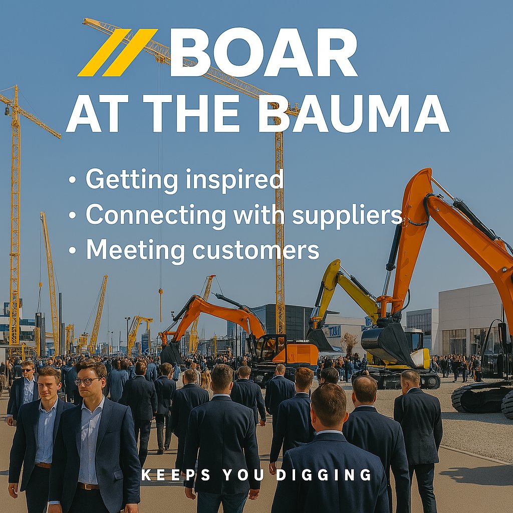 🚧 Team Boar is at BAUMA 2025!
Exploring new tech, meeting suppliers &amp; finding the best in heavy-duty filtration.
📍 Munich – Let's connect if you're here too!

🔗 boarparts.com/en
#BAUMA2025 #Construction #Filtration #HeavyEquipment #Caterpillar #Komatsu #BoarOnTour
