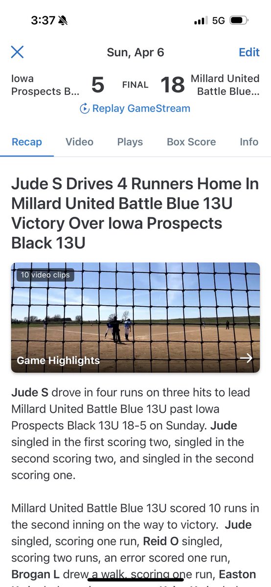 Battle Blue 14u Baseball tweet media